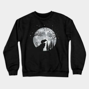 Capybara Slhouette Night Sky Crewneck Sweatshirt